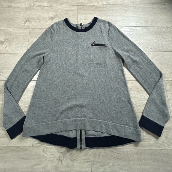 Rag & Bone Women's Gray Long Sleeve Thin Knit Sweater Top - Picture 2 of 10